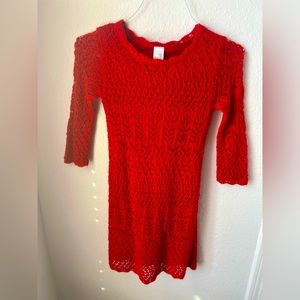 Little red dress for girl size 7/8 used. Off it excepted.